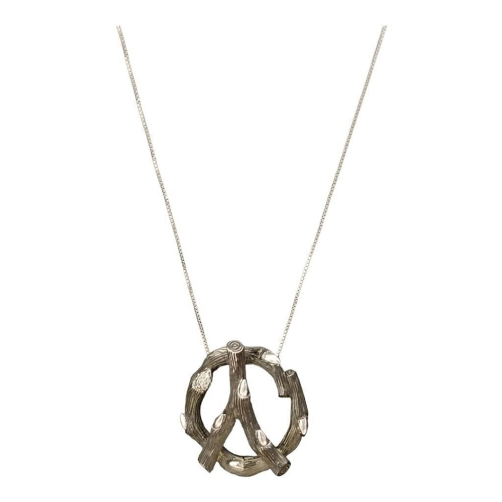 Stephen Dweck Vintage Sterling Silver Diamond Branch Charm Necklace. - Picture 3 of 6